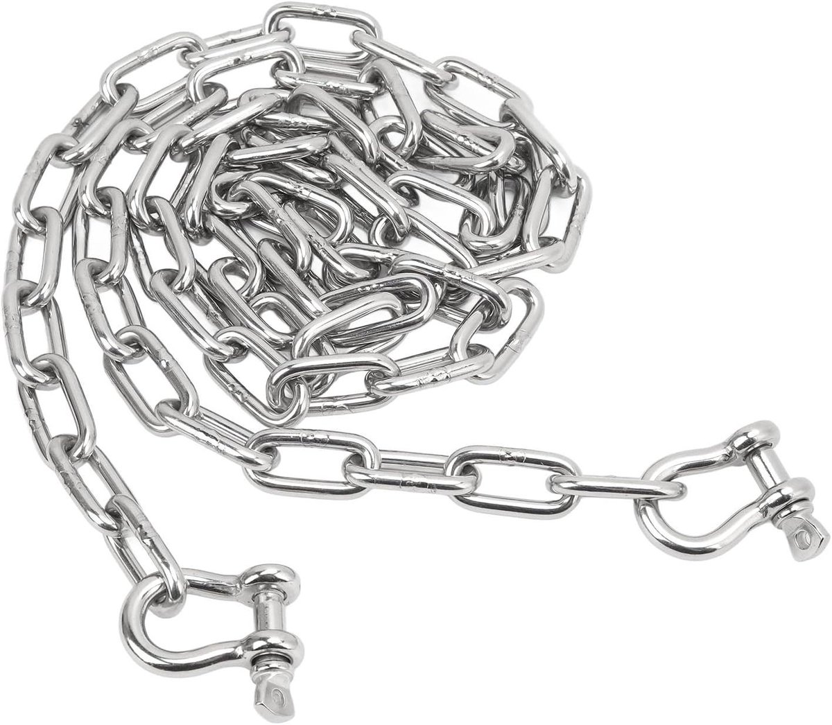 Allecto Plus - Boot Anker Ketting van 316 Roestvrij Staal - 2 Meter - Dubbele 5/16 Inch Sluitringen - Geschikt voor Diverse Ankers