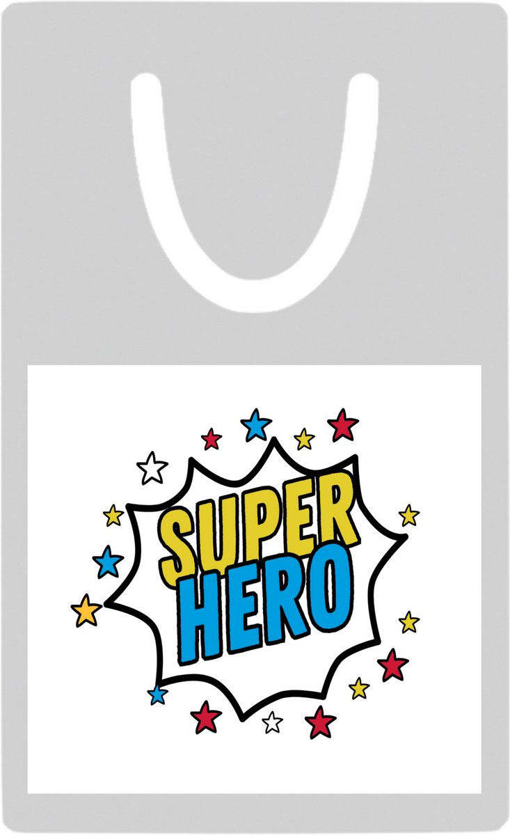 Hacebo® - Super hero metalen boekenlegger- Superhelden - een superheld - verjaardagscadeau - kado - gift - geschenk Bladwijzer boekenleggers - 7.6 cm x 5cm