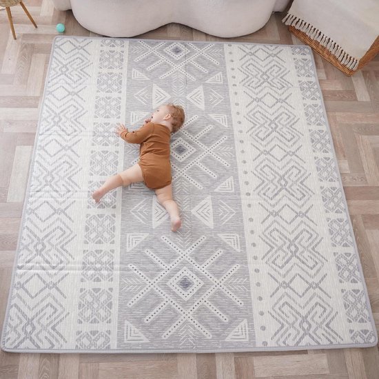 XXL Baby Speelmat 150x180x1cm - Omkeerbare Schuimrubberen Vloermat Baby Gym Play Mat Kruipmat Tummy Time Speelkleed Waterdicht En Antislip Geschikt Als Geboortecadeau 362815