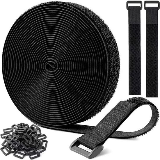 Sollbry Lot De 50 Serre-câbles Noirs Multi-usages Réutilisables - 12 X 150 Mm Resistants A La Chaleur Pour Cable Usb Organisateur De Bureau 85456042