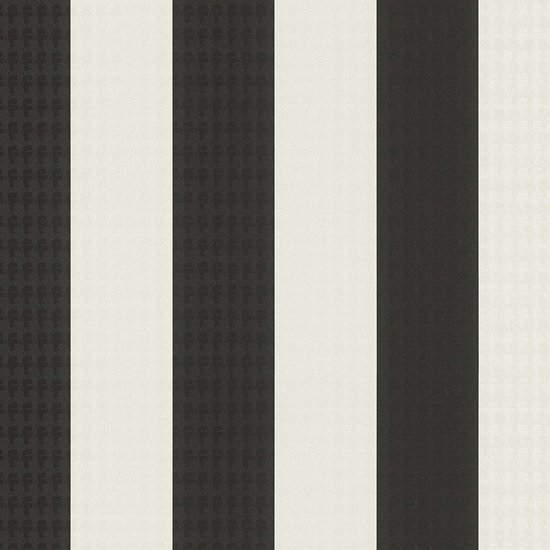 AS Creation Karl Lagerfeld - Papier peint Stripes - Design "Stripes" - noir et blanc - 1005 x 53 cm