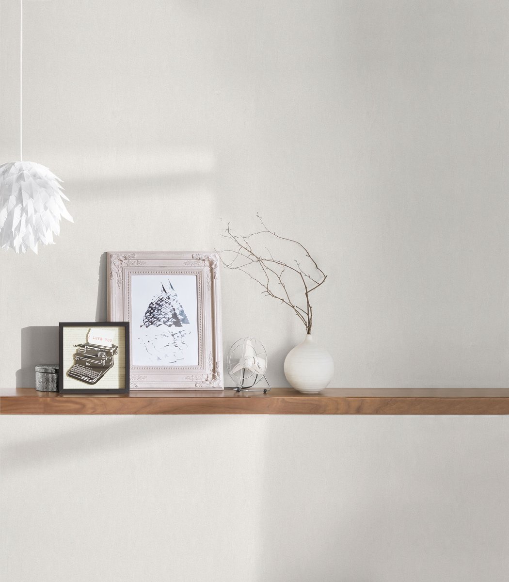 Effen behang Uni behang Vliesbehang Beige / Creme 965318 | Koop nu voordeling behang
