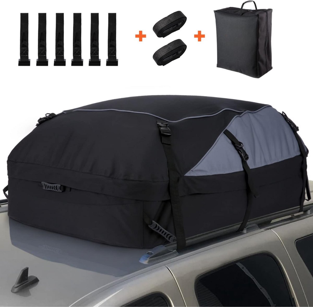 Goodivery ® Waterdichte Opvouwbare Dakbox voor Auto's - Zwart 37.79 x 31.4 x 19.7