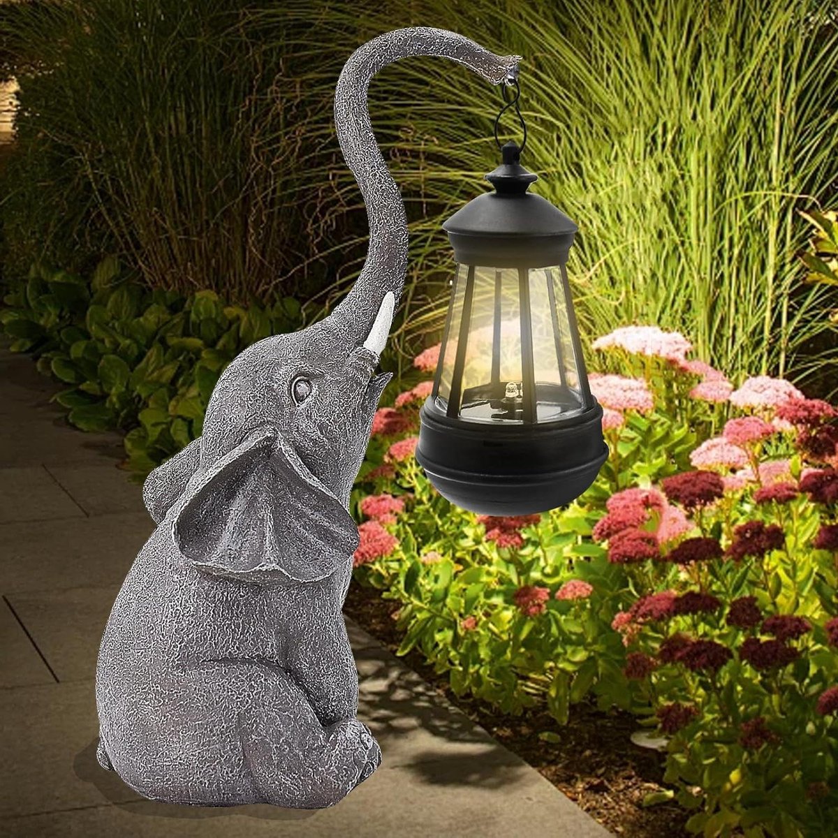 SolarGarden - Zonne-energie Hondensculptuur met LED - Weerbestendige D