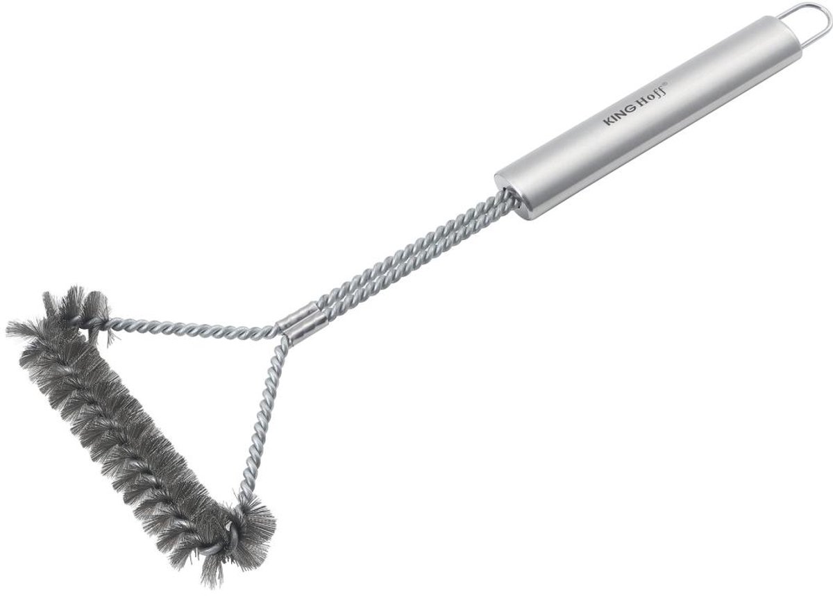 Kinghoff KH-1915 Grillborstel – RVS Barbecue Reinigingsborstel 41,5 cm – Geschikt voor Gas, Houtskool en Elektrische Grills