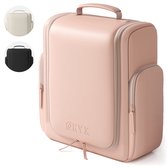 ONYX Toilettas Roze - Make Up Tasje - Cosmetica Organizer - Interne Organizers - Make-Up Spiegel - Hangbaar - Dames en Heren - Maat: L