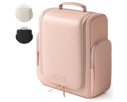 foto van ONYX Toilettas Roze - Make Up Tasje - Cosmetica Organizer - Interne Organizers - Make-Up Spiegel - Hangbaar - Dames en Heren - Maat: L
