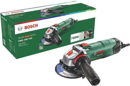 Bosch PWS 750-115 Haakse slijpmachine - Slijpschijf niet meegeleverd