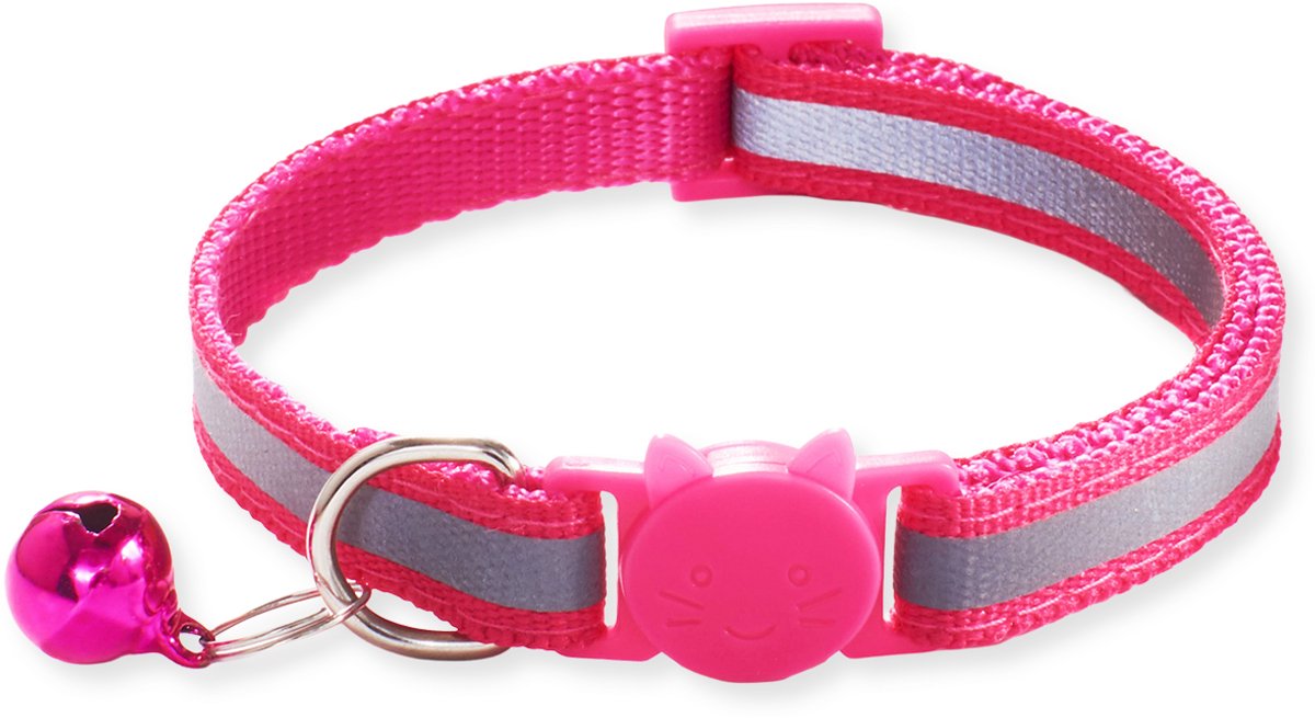 BTH Halsband kat - Katten Halsband - Roze - 18-32 cm - Veiligheidssluiting - Kattenbandje - Kattenriem - Kitten