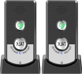 SGZIOO Draadloze intercom voor thuis, 2-weg intercom voor thuis, 1000 m, met controlelampje, 2 basen, draadloze intercom voor thuis en op kantoor