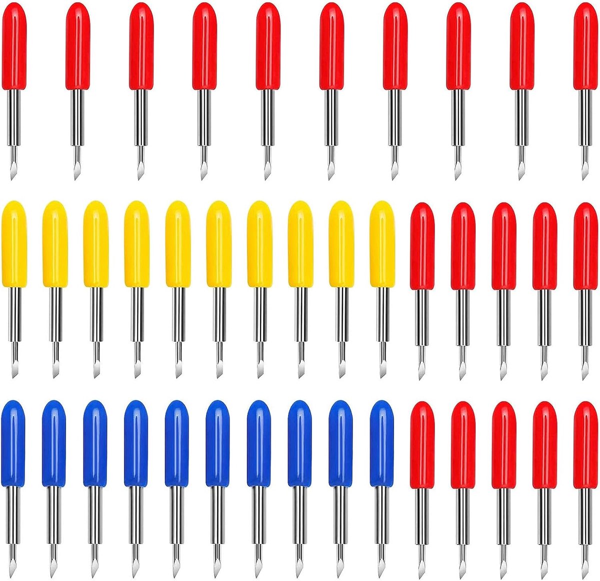 40Pcs 30/45/60 Degree Cutting Knife Vinyl Plotter Blades - Vinyl Cutter Plotter Cutting Blades - Lettering Replacement Blades Voor Explore Air/Air 2