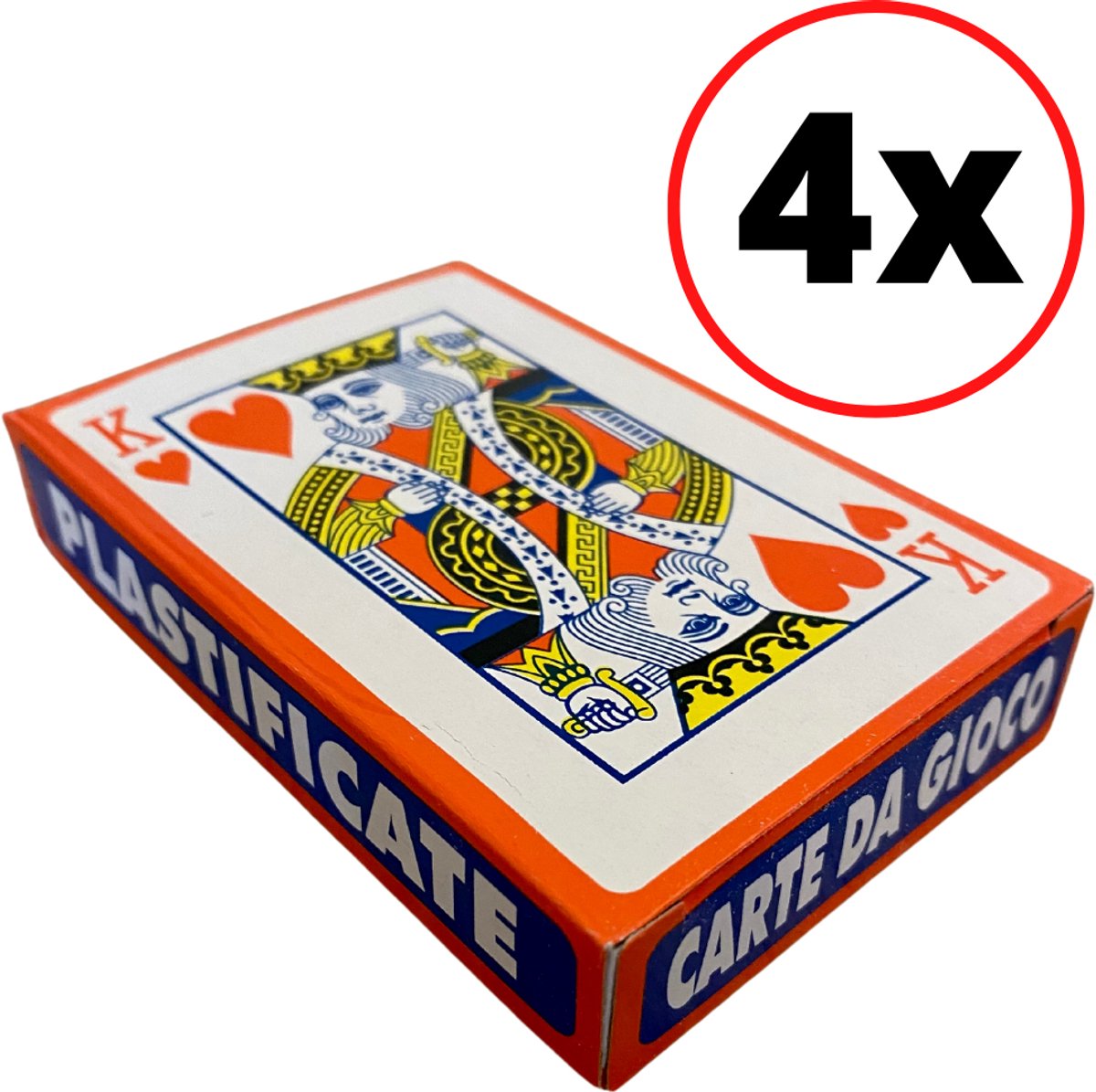 Luxe Speelkaarten 4 STUKS - Plastic Coating - Poker Kaarten - kaartspel - Spelkaarten - Spel Kaart - 4 x 56 - Gezelschapsspel - Spelen - Playing Cards (4)
