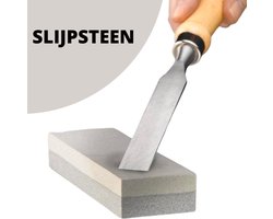 Wetsteen - Slijpsteen - Wetstone - 2 Grofheden – Dubbelzijdige Slijpsteen Set – Voor het slijpen van Messen en Bijtels - Messenslijper - Mes Messen Slijpen (20cm)