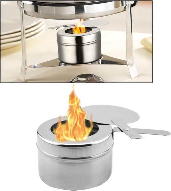 3Pcs Draagbare Fondue Brander - Paste Brander - Alcohol Kooktoestellen voor Fondue - Kamperen - Wandelen - Koken - Thee Koffie Heet Drank Kachel — afbeelding 4