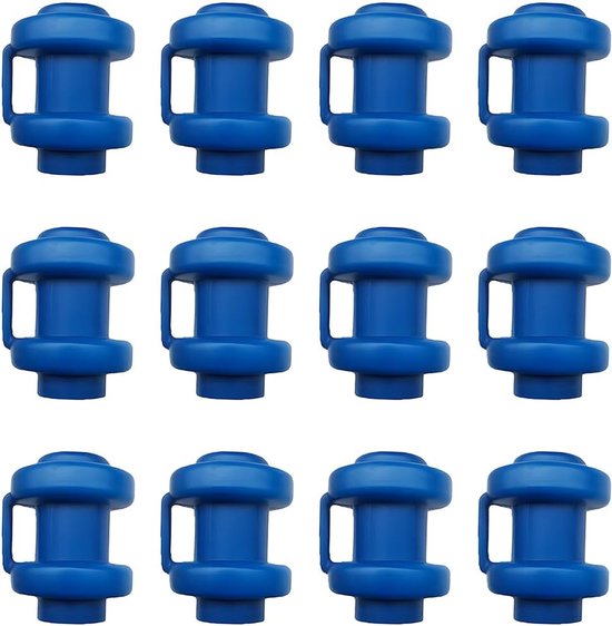 Tomedeks 12 stuks eindkappen voor trampoline, afsluitdoppen voor trampoline Ø 25 mm, reserveonderdelen voor trampoline, elastische trampoline voor netstangen van de trampoline, blauw