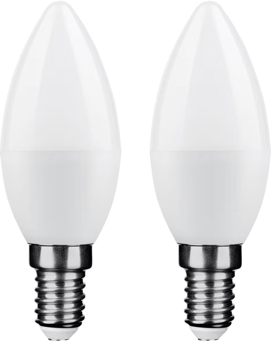 Technik E14 LED Lamp 6W - 540lm - 2700K - Extra Warm Wit - LED Kaarslamp C37 - Vervangt 45W Gloeilamp - 2 stuks