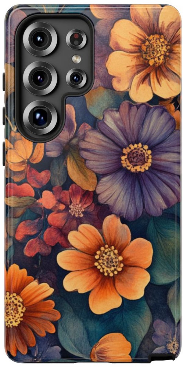 Levendig Aquarel Bloemenpatroon – Telefoonhoesje Geschikt voor Samsung Galaxy S25 Ultra