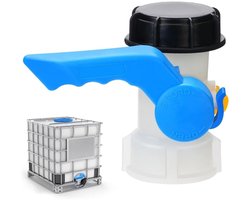1000L kunststof tankklep - IBC-adapter 60 mm S60x6 universele adapter voor 1000 liter tank
