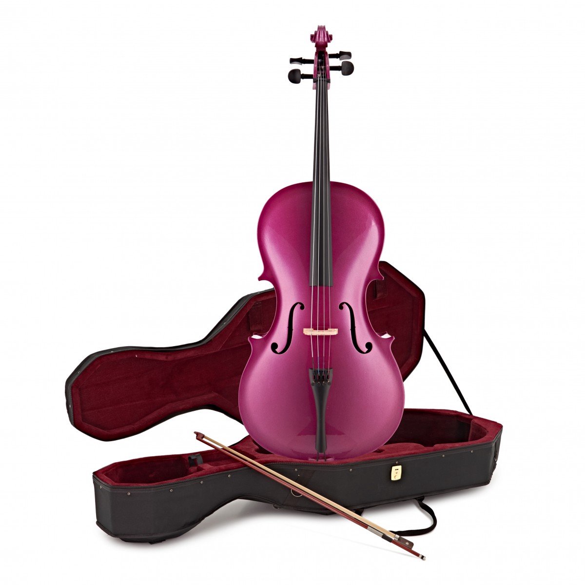 3/4 Studentencello met Koffer van Gear4music, Paars