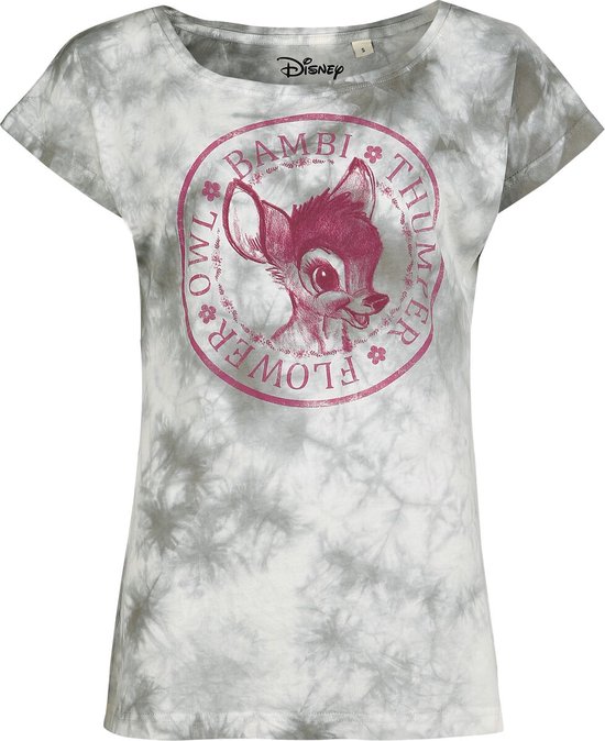 Bambi Bambi Batik Dames T-shirt - wit/grijs - S