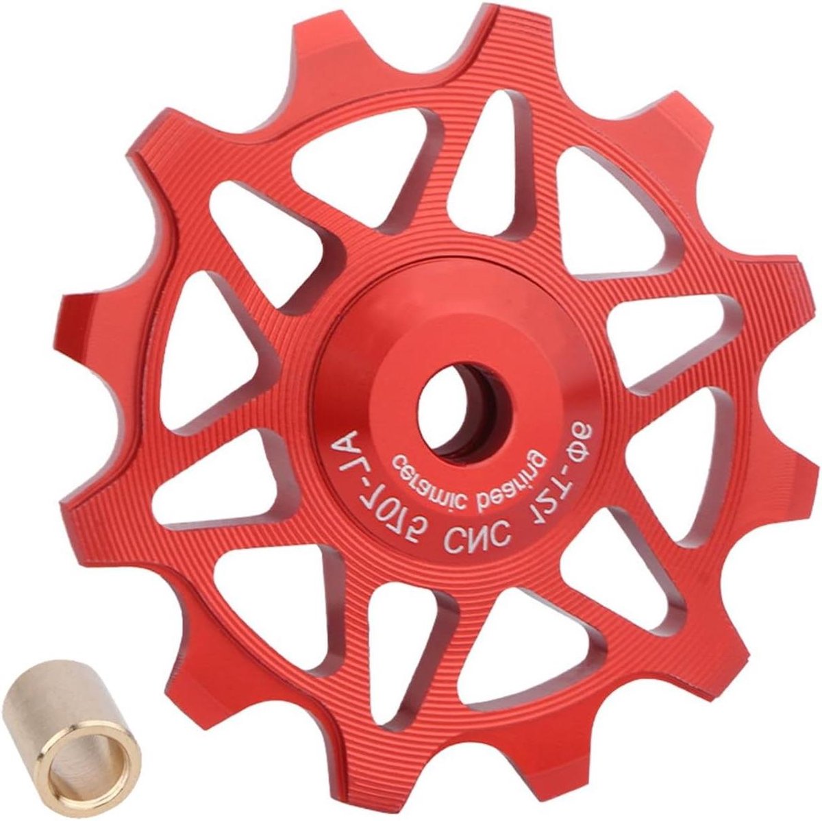 Rear Derailleur Pulley 12T/14T Keramische Geleiderol Smalle Brede Tanden - Fietsgeleider Wiel met Reductiehuls - Geschikt voor Racefiets, Mountainbike, MTB, BMX