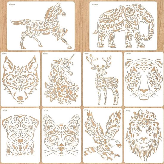 Sjabloon blokletters groot alfabet 43x56cm A2 sjablonen
