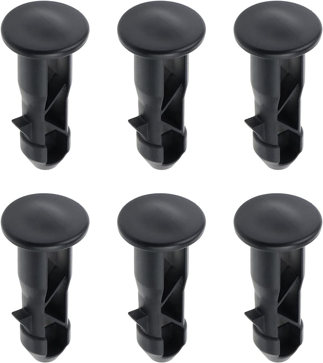 3 Set Wielenbak Deksel Scharnier Pins 65x18mm - Zwart Plastic - Geschikt voor 240 Liter Vuilnisbak buiten