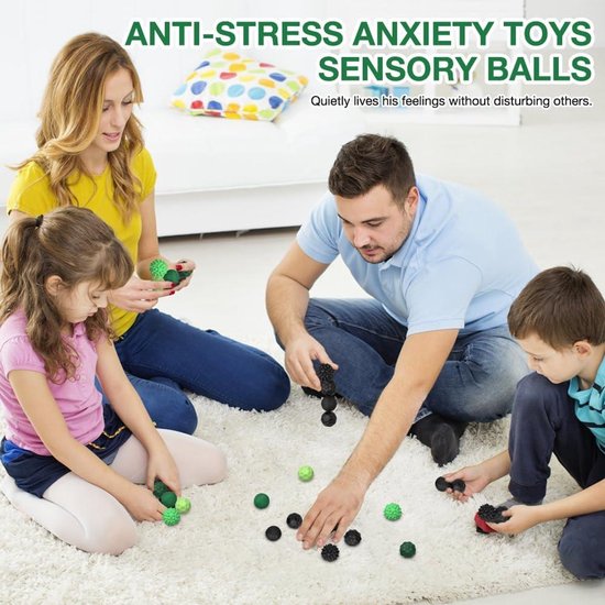 8 Stück Magnetische Fidget Toys Stressball - Anti-Stress Spielzeug, Magnetische Anziehungskraft Stress Bälle, Stressball für Kinder & Erwachsene, Magnetkugeln Stressball Silikon Sensorik Spielzeug