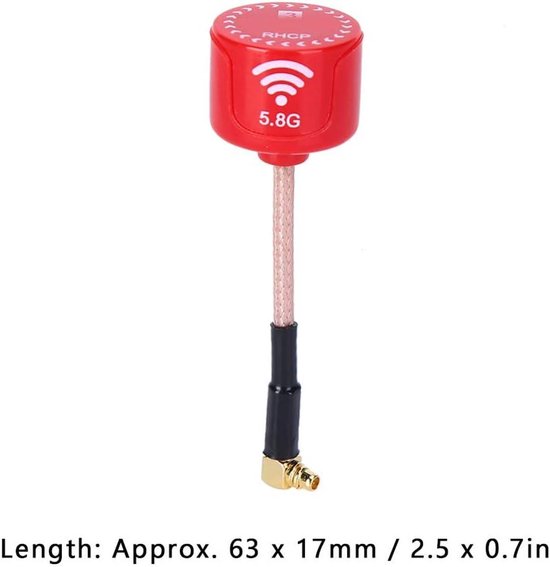 Lot De 5 Antennes FPV 5.8GHz 3dBi LHCP Directionnelles Pliables Rouges - Antennes Haut Gain Pour Drones De Course RC