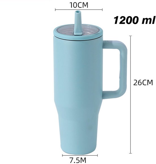 GymBeam 1,2L thermobeker: roestvrijstalen reisbeker, dubbelwandige