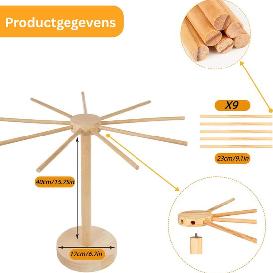 Pasta Droogrek - Pastamachine - Eigen Pasta Maken - Koken van Merkloos — afbeelding 3