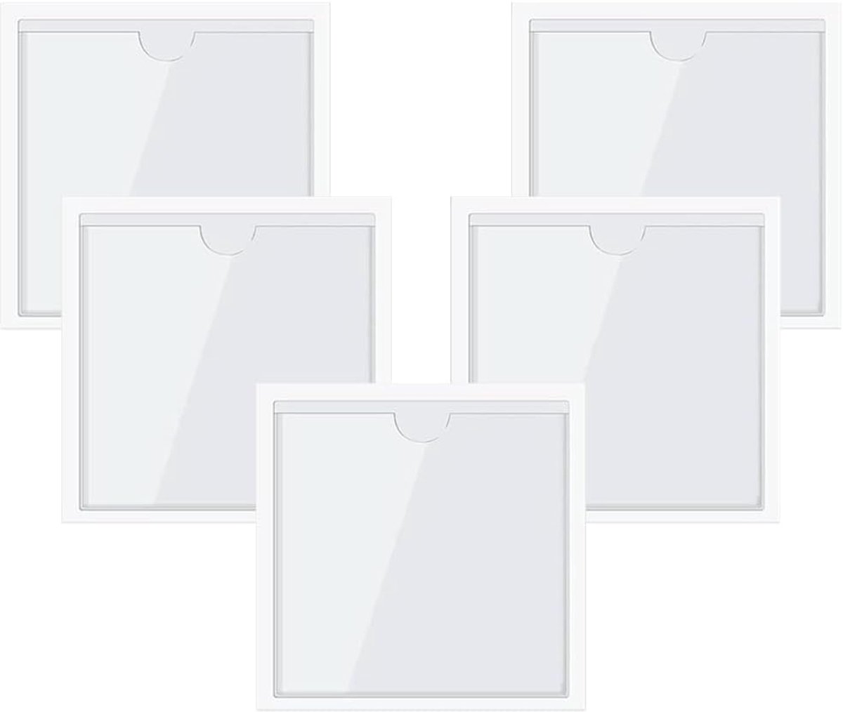 Image of 5 stuks auto belastingschijf houder - zelfklevende vergunninghouders voorruit - transparante PVC badge beschermer voor auto en caravan