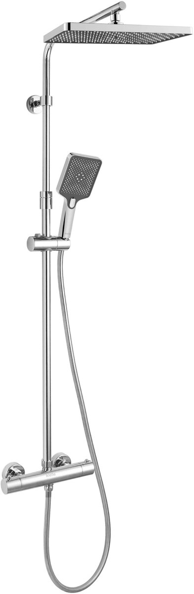 kielle Vega - Doucheset met thermostaat, 30x20 cm, 3jet, chroom 20618000