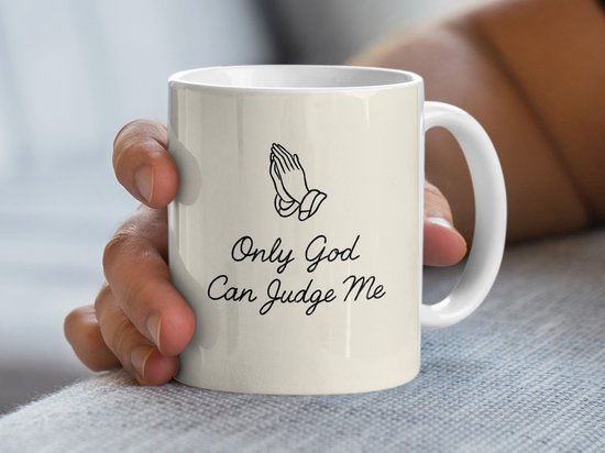 Only God Can Judge Me Mug, Religieuze Mok, Christelijke Cadeau, Inspirerende Mok, Biddende Handen, Goddelijke Mok