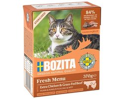 Bozita Serie - Natvoer voor Gesteriliseerde Katten - Gelei Met Rundvlees - 6x370g