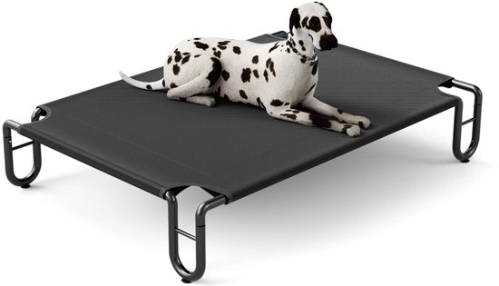 Orthopedische hondenmand Lounge Bed Supersoft Rib Zwart 100cm