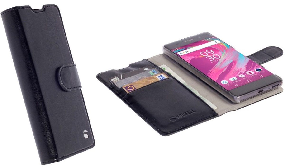 Krusell Ekerö Portemonnee Hoesje Sony Xperia XA Zwart