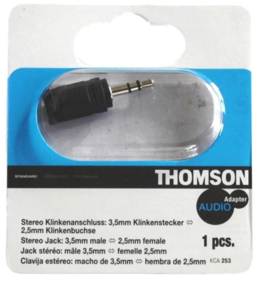 Adapter jack stereo 2,5mm aansluiting naar 3,5mm stekker