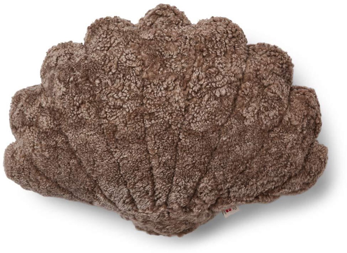 Sheepskin House Schelpen Kussen - 35x50 cm Taupe
