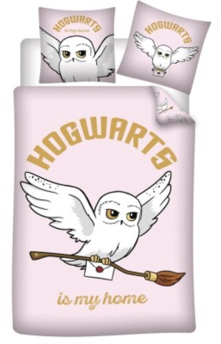 Harry Potter Beddengoedset – Hedwig Rose – Dekbedovertrek + Kussensloop