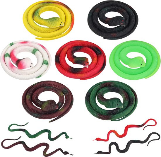 Foto: 11 stukken nepslang plastic en rubber hoses realistische nep rubber slangen voor decoratie