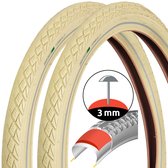 2 Pneus de vélo crème style rétro 28" 50-622 increvables