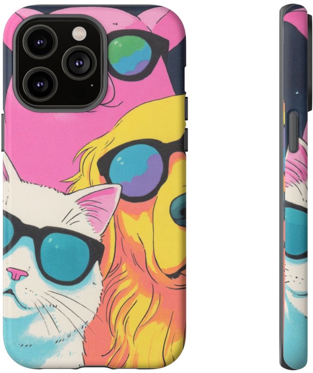 Coole Dieren met Zonnebrillen – Telefoonhoesje Geschikt voor iPhone 14 Pro Max
