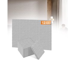 12x Baksteen Akoestische Panelen – Geluidsabsorptie & Studio Akoestiek – Lichtgrijs – voor KTV, Studio & Bar