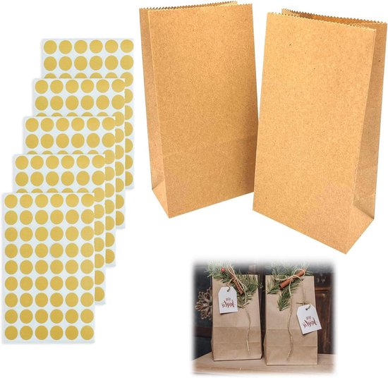 SACS EN PAPIER KRAFT Coloré Petite Taille