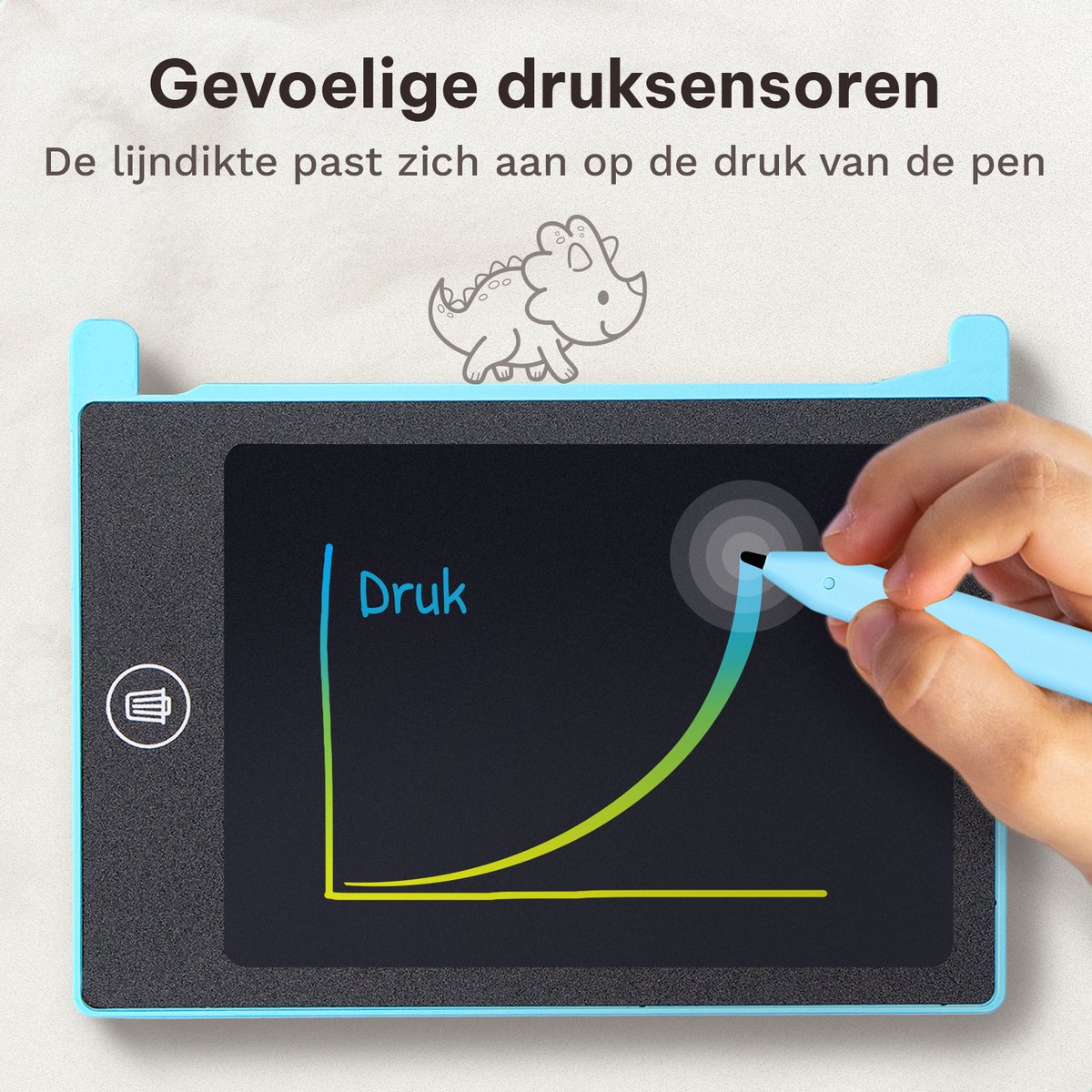 Partizzle 12x Magnetisch Tekenbord voor Kinderen - Mini Krijtbord / LCD Tekentablet met Scherm - Creatief Tekenen - Uitdeelcadeautjes Educatief Teken Speelgoed Bord - Kleine Uitdeelcadeaus - Grabbelton Traktatie Cadeautjes - 11 cm / 4 Kleuren — afbeelding 2