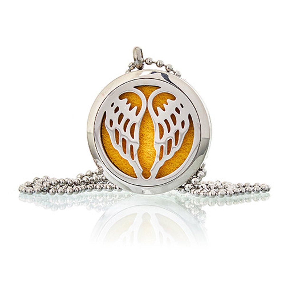 Aromatherapie sieraden ketting - Engelenvleugels 30mm