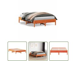 vidaXL Grenen Hout Bed - Massief Houten Bed Frame - Bedframe zonder matras massief grenenhout wasbruin 120x200 cm - Bruine Bed Frame - Tweepersoons Bed Frame - Bed Frame 120x200