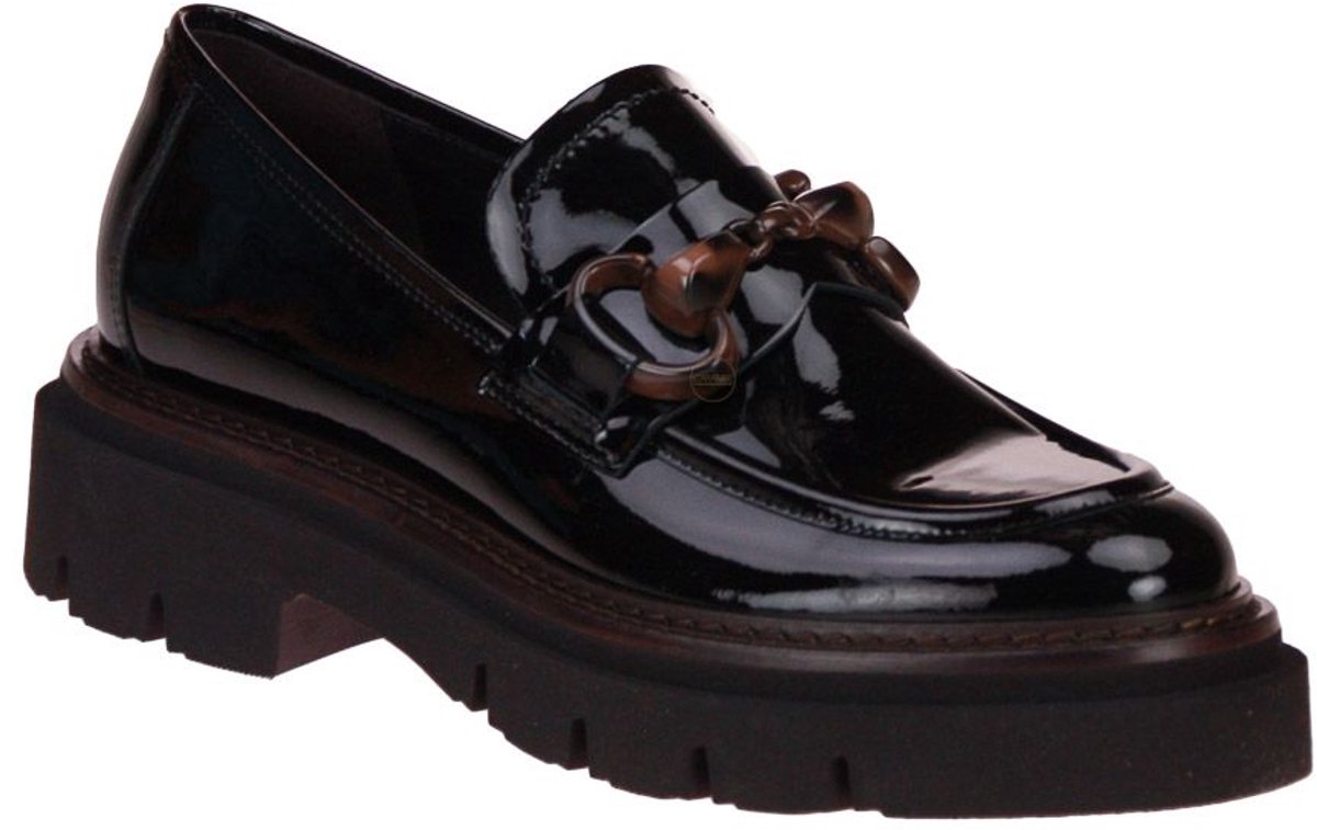 Luca Grossi Zwarte Moccasin Gesp