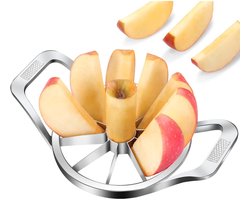 EXCITAT Appelklokhuissnijder - Appelknobbel - Appelsnijder - Appelverdeler - Appelpartjessnijder - Appelschiller - Appelperforator - Appelklokhuisverwijderaar - Roestvrij staal